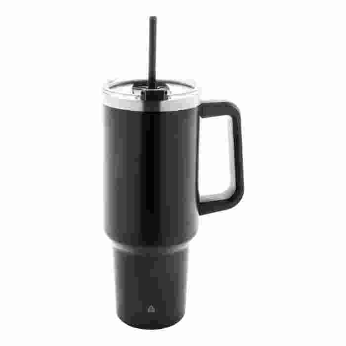 Reklámajándék | Massimus thermo bögre, fekete, 1200 ml