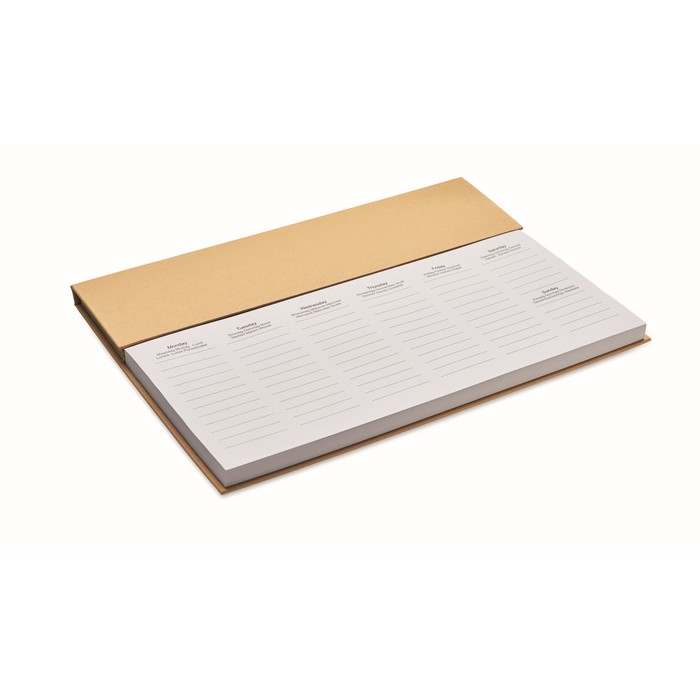 Memweek Heti asztali tervező, bézs | Reklámajándék, reklámtárgy, céges ajándék, egyedi reklámajándék Reklámajándék | Memweek Heti asztali tervező, bézs