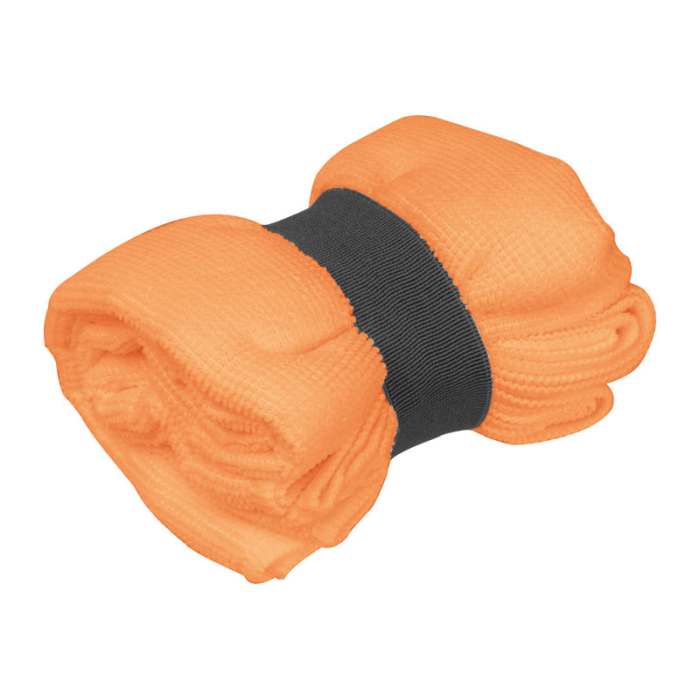 Reklámajándék | Mikroszálas törölköző gumiszalaggal, narancssárga