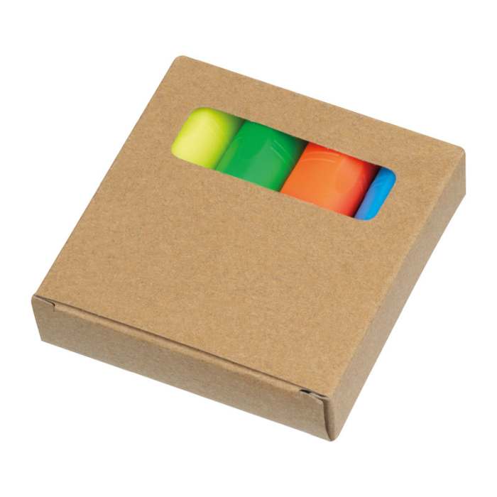 Reklámajándék | Mini szövegkiemelő készlet, színes