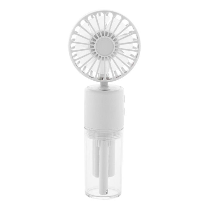 Reklámajándék | Misty újratölthető vízpermetes ventilátor, fehér