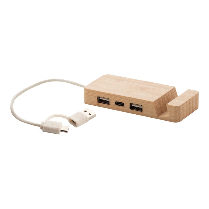 Reklámajándék | Mobaru USB hub, natúr