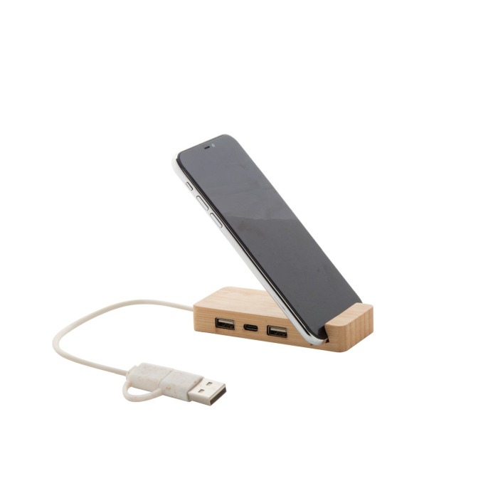 Reklámajándék | Mobaru USB hub, natúr