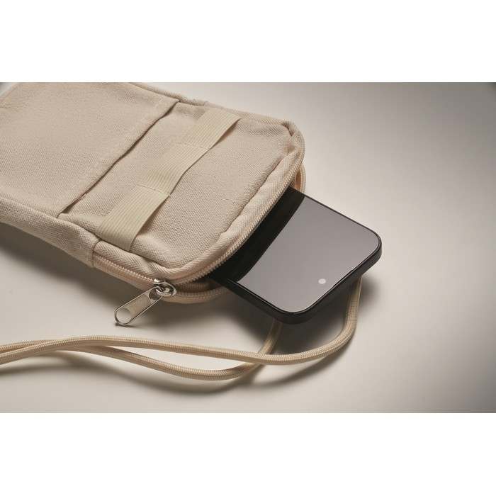 Reklámajándék | Mobibolsa Keresztpántos telefon tartó, bézs