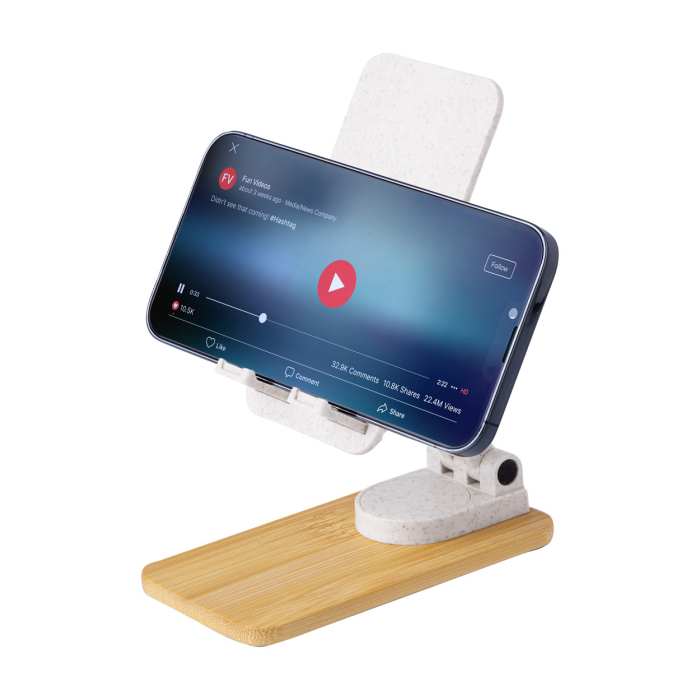 Reklámajándék | Modyx asztali mobiltelefon tartó, natúr