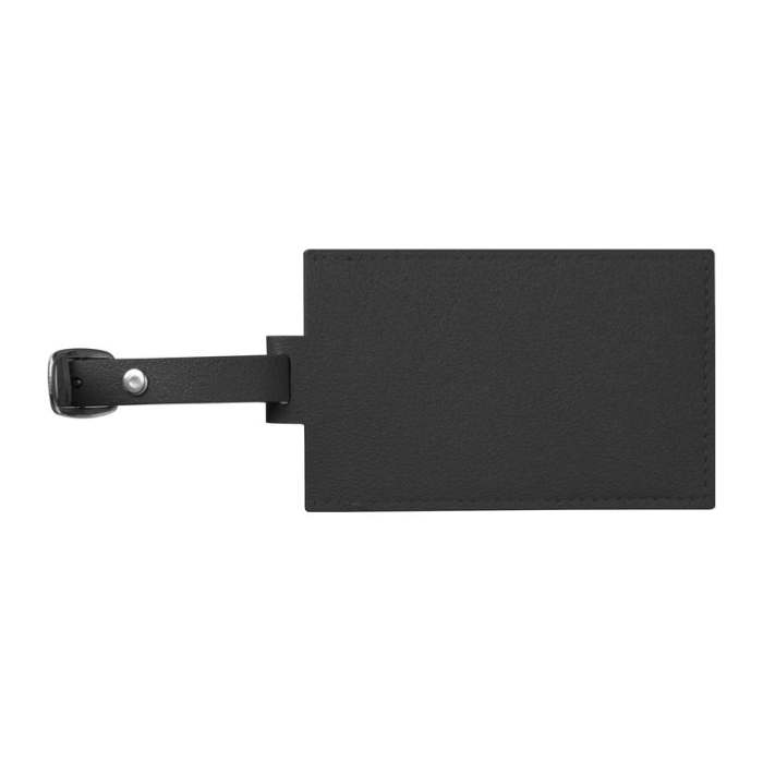 Reklámajándék | Műbőr bőröndcímke, fekete