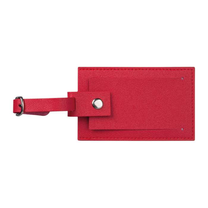 Reklámajándék | Műbőr bőröndcímke, piros