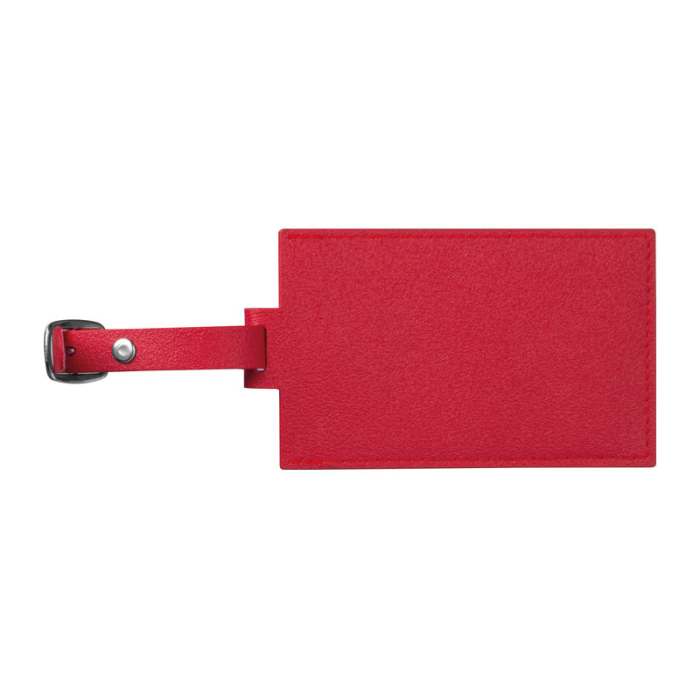 Reklámajándék | Műbőr bőröndcímke, piros