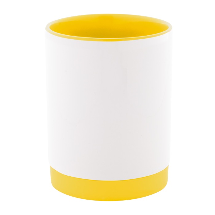 Reklámajándék | MultiColour Plus szublimációs bögre, sárga, 300 ml