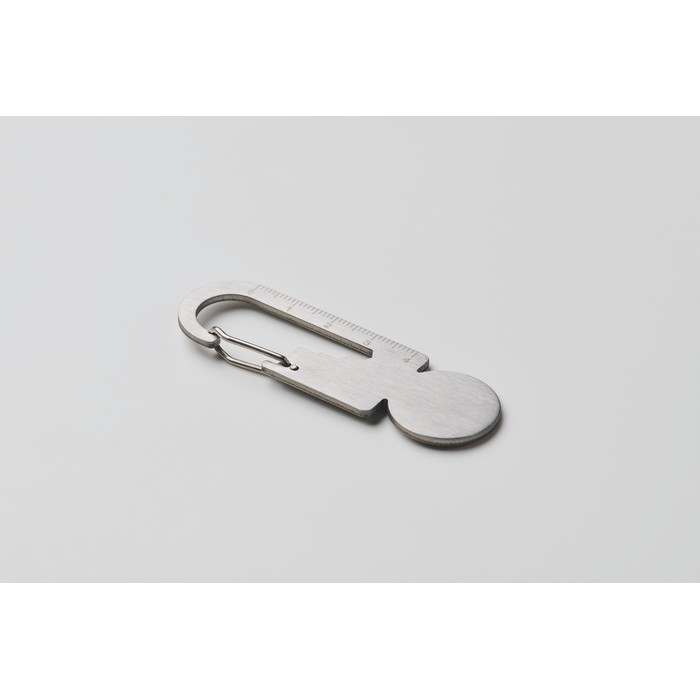 Reklámajándék | Multikey Multifunkciós érmés kulcstartó, ezüst