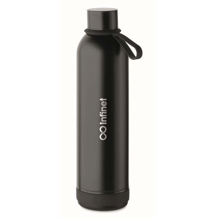 Reklámajándék | Musey Duplafalú palack 500 ml, fekete