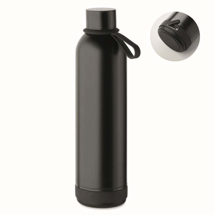 Reklámajándék | Musey Duplafalú palack 500 ml, fekete