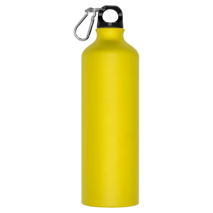 Reklámajándék: Nagy reklám ivópalack karabinerrel, 800 ml, sárga