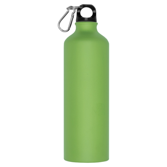 Reklámajándék: Nagy reklám ivópalack karabinerrel, 800 ml, világoszöld
