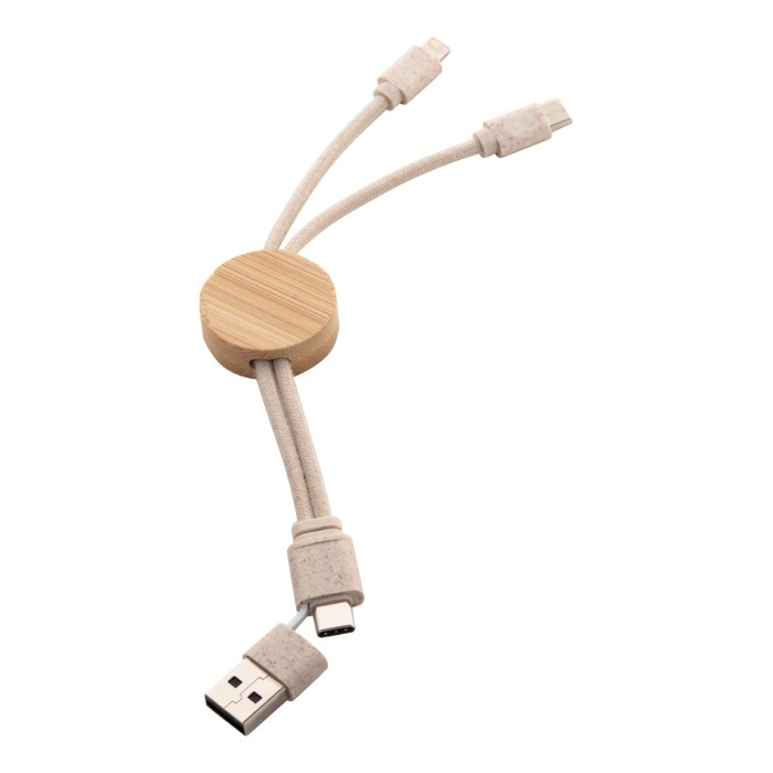 Reklámajándék | Nihon USB töltőkábel, natúr