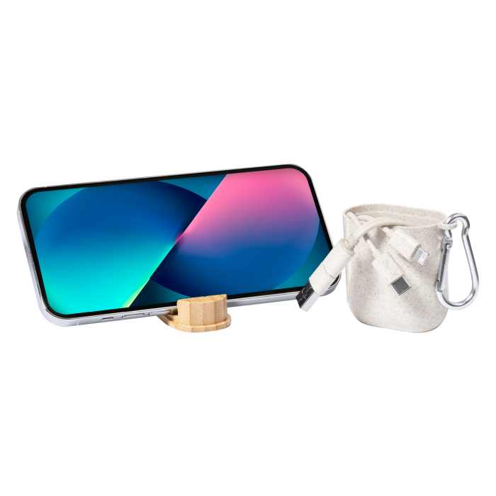 Reklámajándék | Nitida USB töltőkábel, natúr