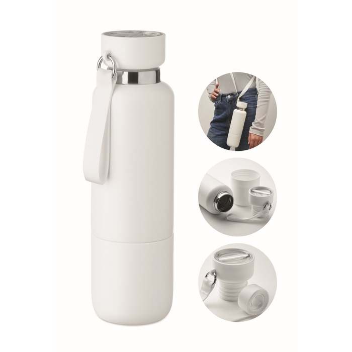 Reklámajándék | Noeka Duplafalú palack 500 ml, fehér