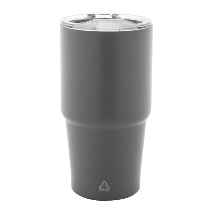 Reklámajándék | Noricano újrahasznosított rozsdamentes acél thermo pohár, szürke