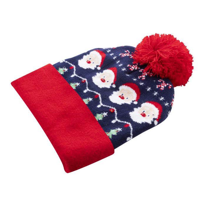 Reklámajándék | Norrsken karácsonyi LED-es téli sapka, Mikulás, többszínű