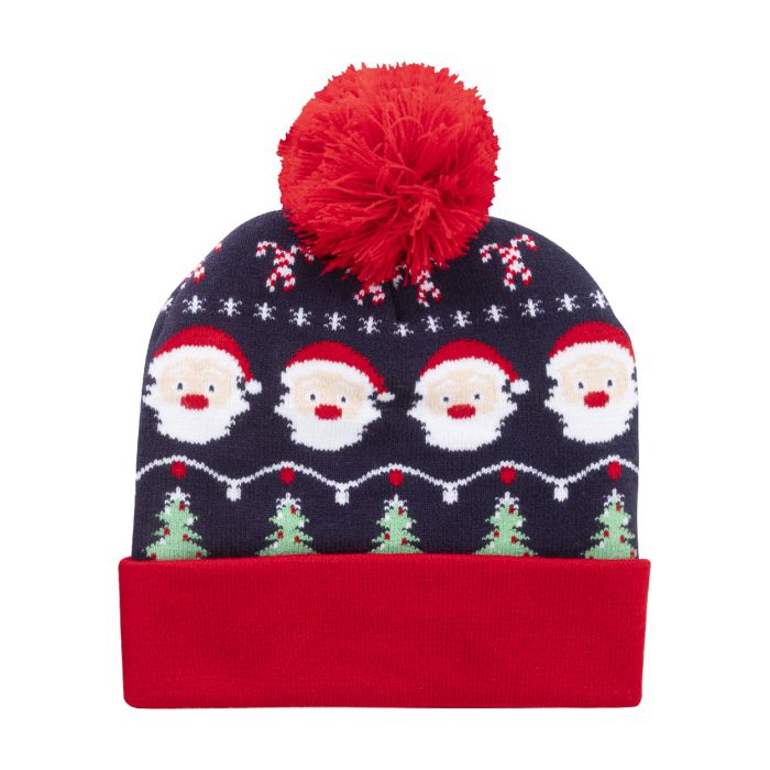 Reklámajándék | Norrsken karácsonyi LED-es téli sapka, Mikulás, többszínű