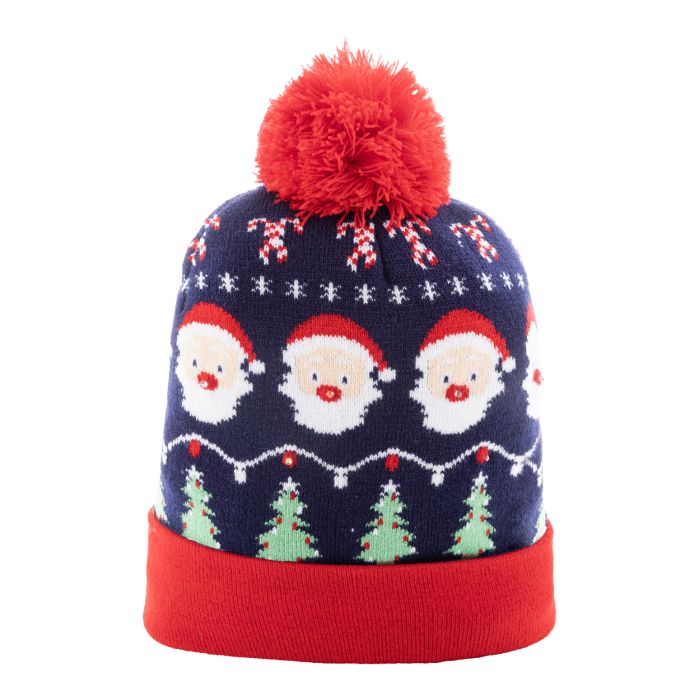 Reklámajándék | Norrsken karácsonyi LED-es téli sapka, Mikulás, többszínű