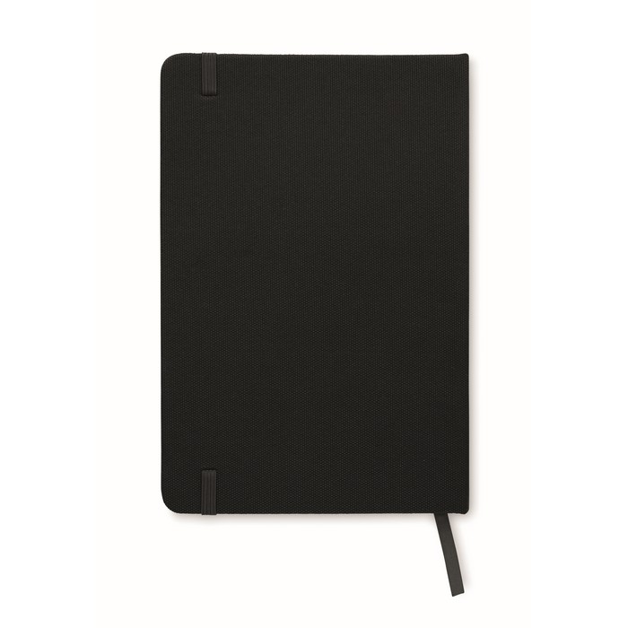 Note RPET A5 notesz 600D RPET borítással, fekete