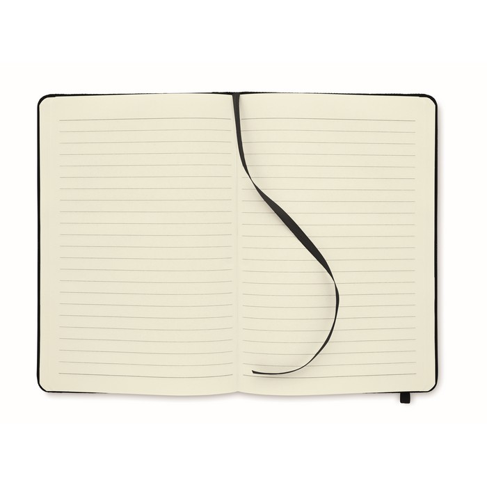 Note RPET A5 notesz 600D RPET borítással, fekete