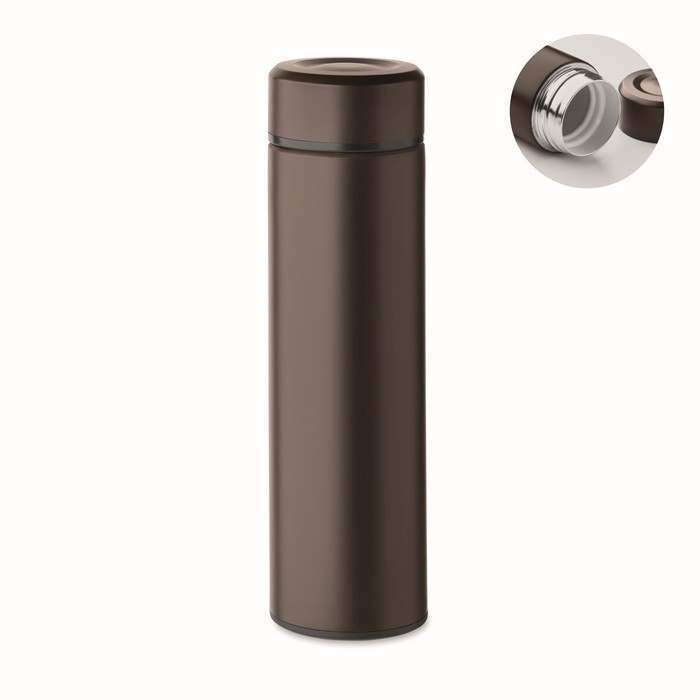 Reklámajándék | Nunavut Palack kerámia bevonat 420 ml, barna