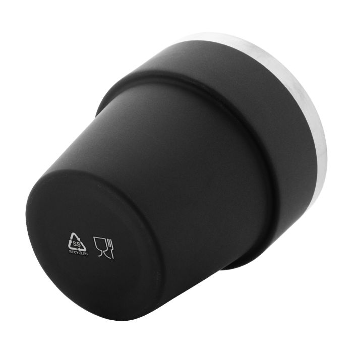 Reklámajándék | Obata újrahasznosított rozsdamentes acél thermo pohár, fekete