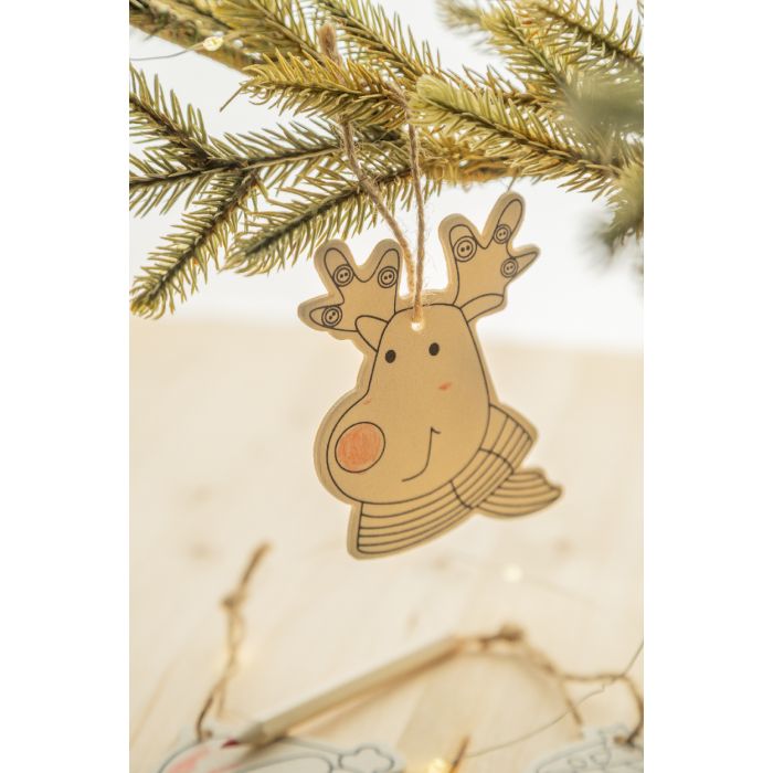 Reklámajándék | Oppland színezhető karácsonyfadíszek, natúr