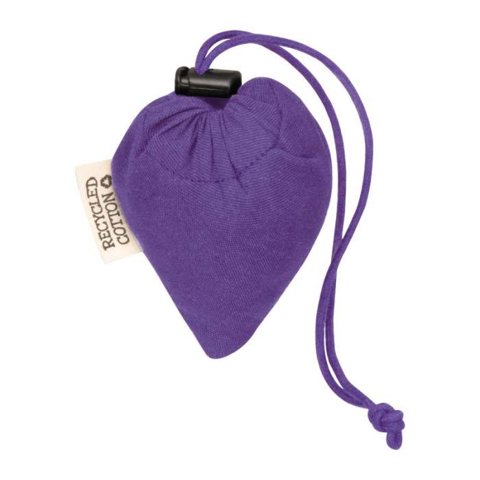 Reklámajándék | Összehajtható újrahasznosított pamut vászontáska, lila
