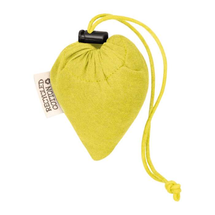 Reklámajándék | Összehajtható újrahasznosított pamut vászontáska, sárga
