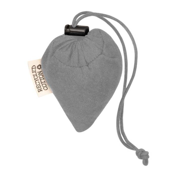 Reklámajándék | Összehajtható újrahasznosított pamut vászontáska, szürke