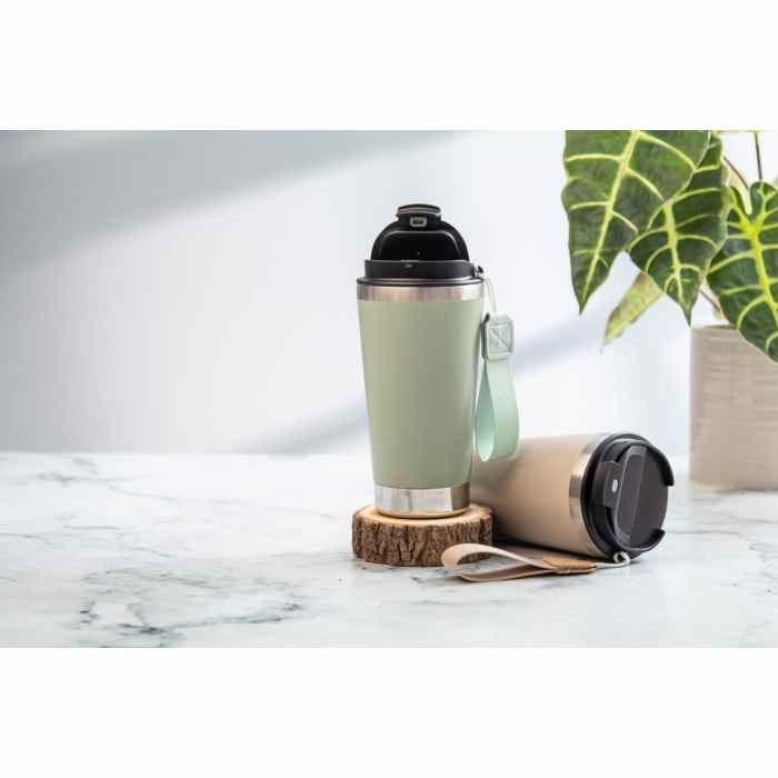 Reklámajándék | Pacama thermo pohár, zöld, 430 ml