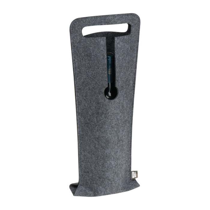 Reklámajándék | Palacktartó filc táska, ezüst