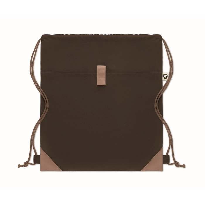 Reklámajándék | Panda Bag Újrahaszn. pamut tornazsák, barna