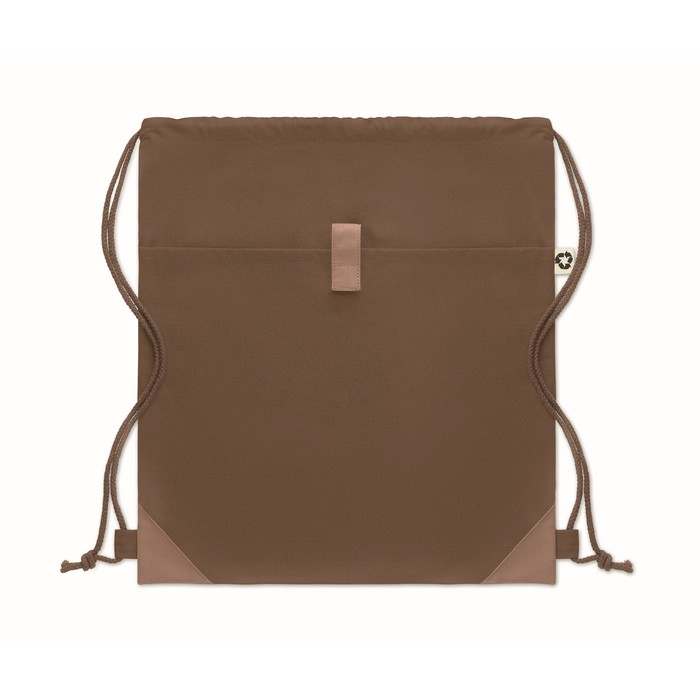 Reklámajándék | Panda Bag Újrahaszn. pamut tornazsák, barna