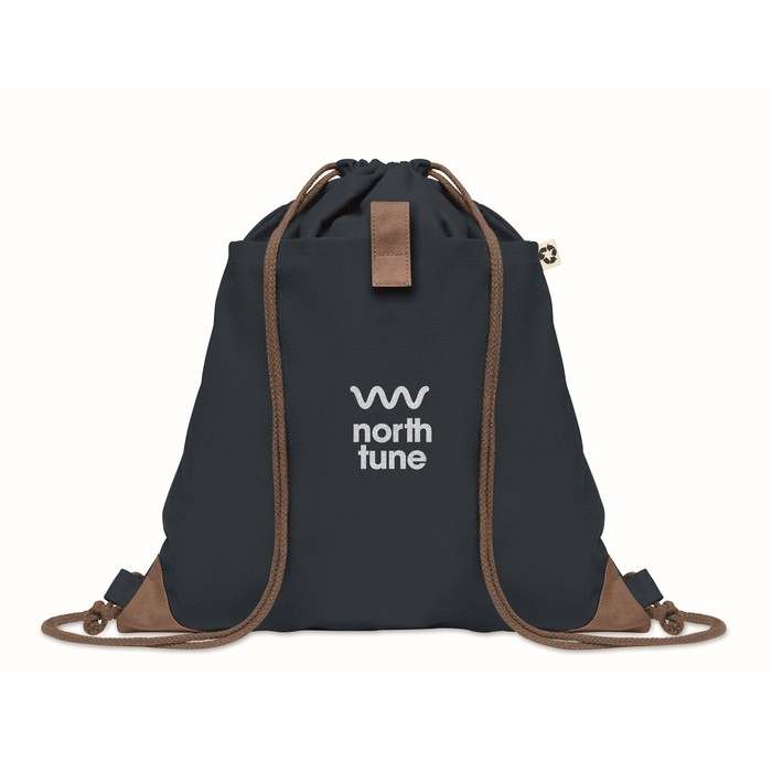 Reklámajándék | Panda Bag Újrahaszn. pamut tornazsák, sötétkék