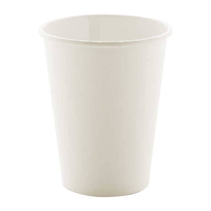 Reklámajándék | Papcap L papír pohár, 340 ml, fehér