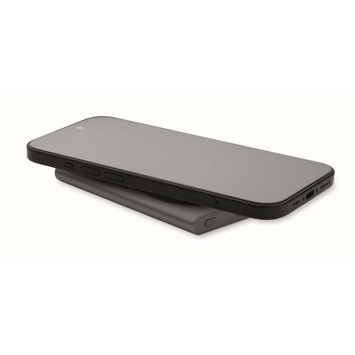 Reklámajándék | Pawtt Vezeték nélkül töltő powerbank, szürke