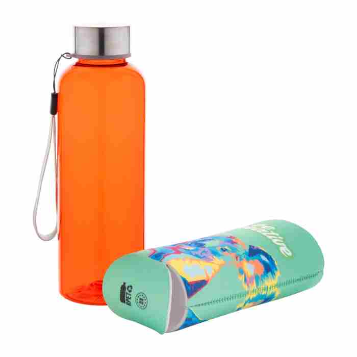 Reklámajándék | Pemba Creative RPET kulacs, narancssárga, 500 ml