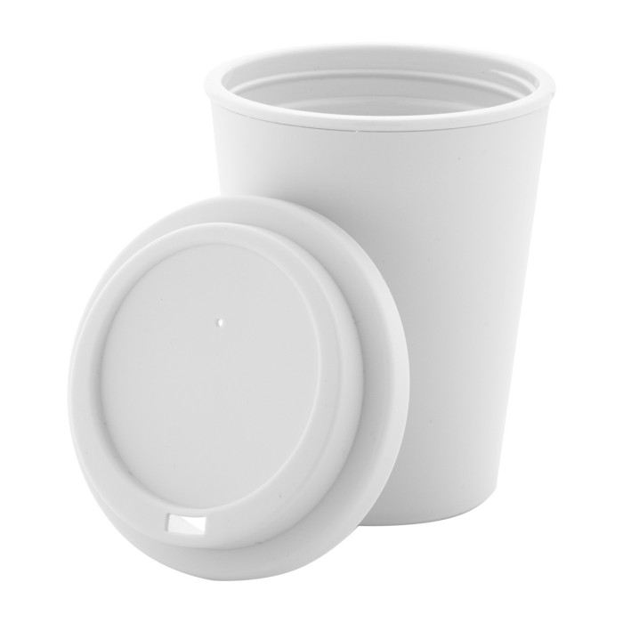 Reklámajándék | Peppulu thermo pohár, fehér, 300 ml