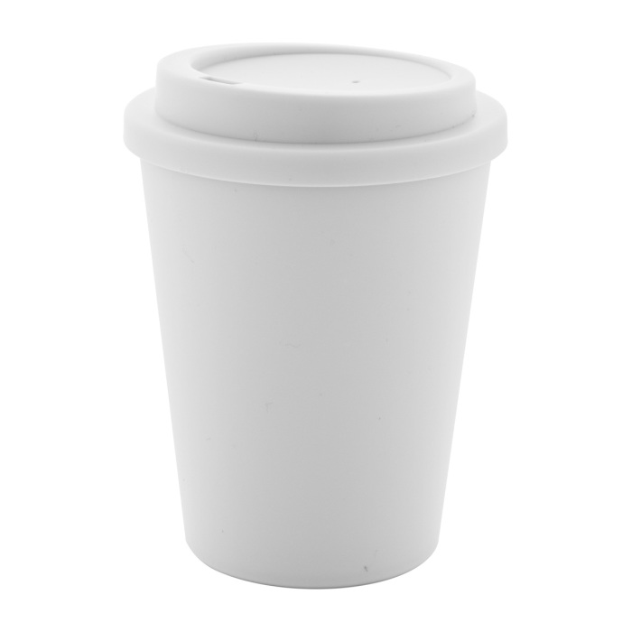 Reklámajándék | Peppulu thermo pohár, fehér, 300 ml