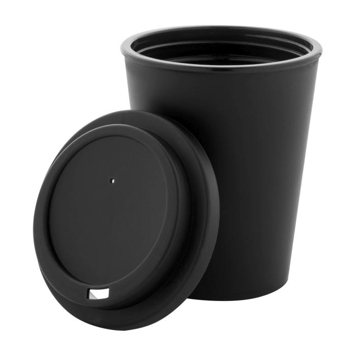 Reklámajándék | Peppulu thermo pohár, fekete, 300 ml