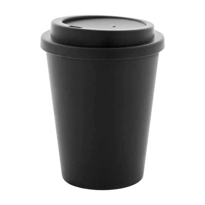 Reklámajándék | Peppulu thermo pohár, fekete, 300 ml