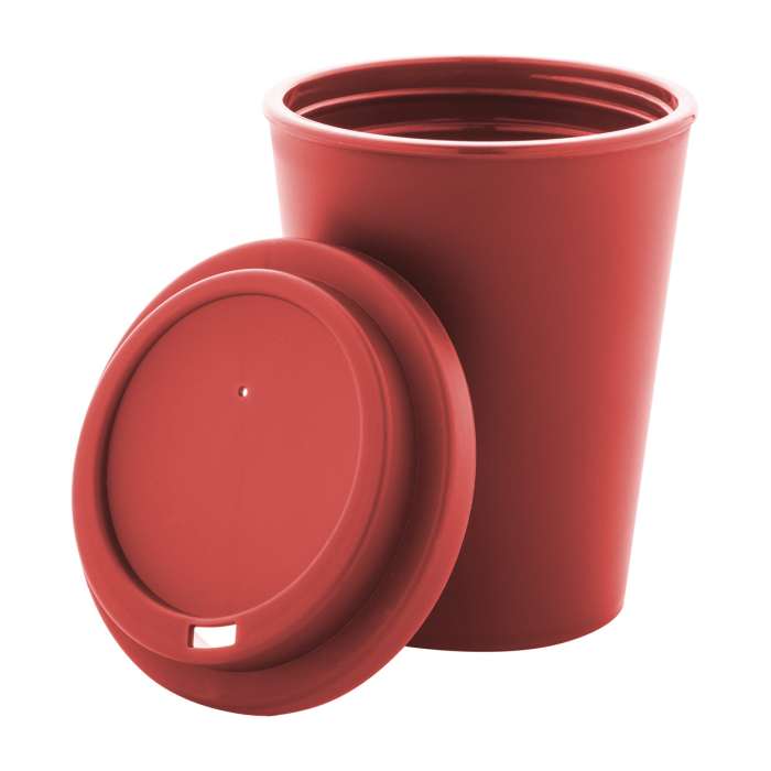 Reklámajándék | Peppulu thermo pohár, piros, 300 ml