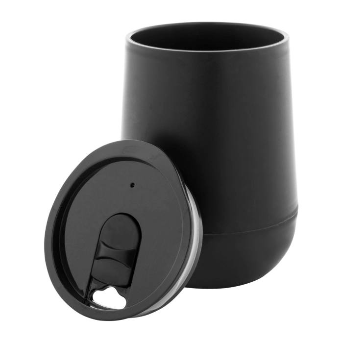 Reklámajándék | Peppy thermo pohár, fekete, 300 ml
