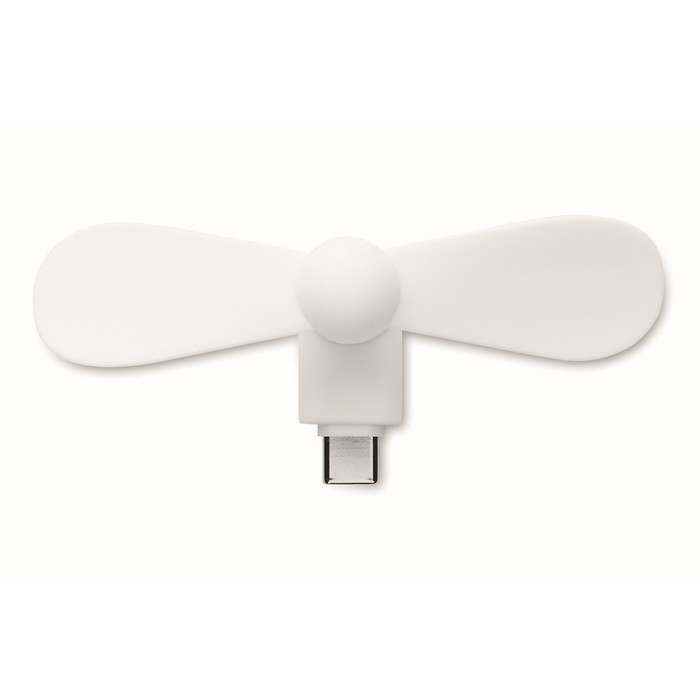 Reklámajándék | Phan Hordozható USB ventilátor, fehér