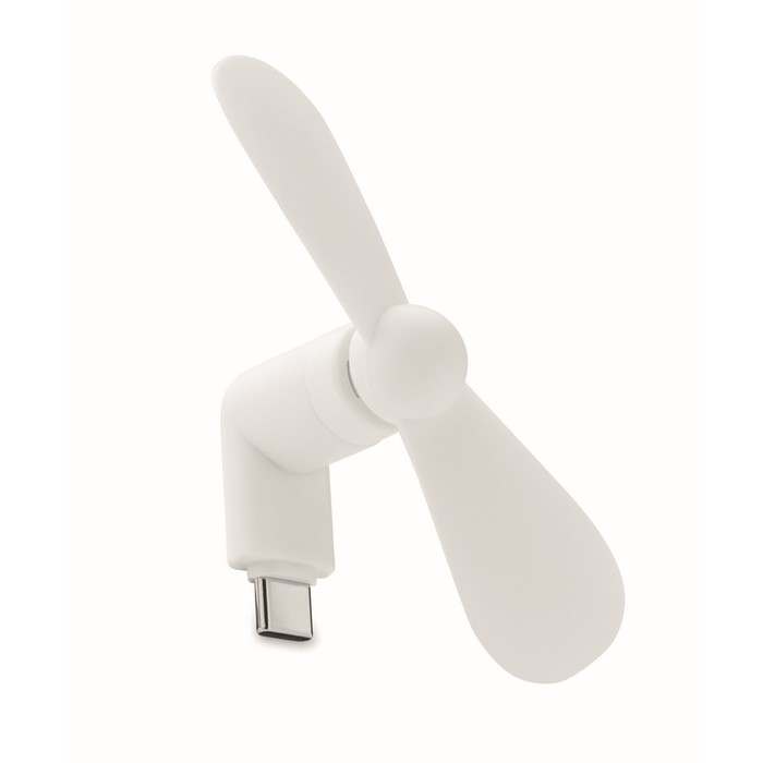 Reklámajándék | Phan Hordozható USB ventilátor, fehér