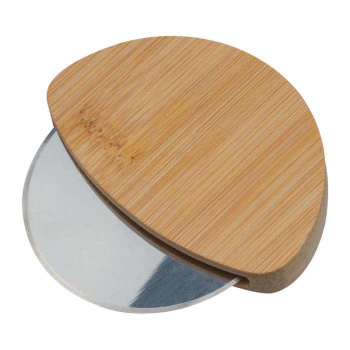 Reklámajándék | Pizzavágó bambuszból, bézs